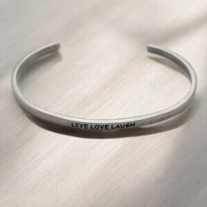 Caring Cuffs 'Live Love Laugh" Stacking Bangle Bracelet